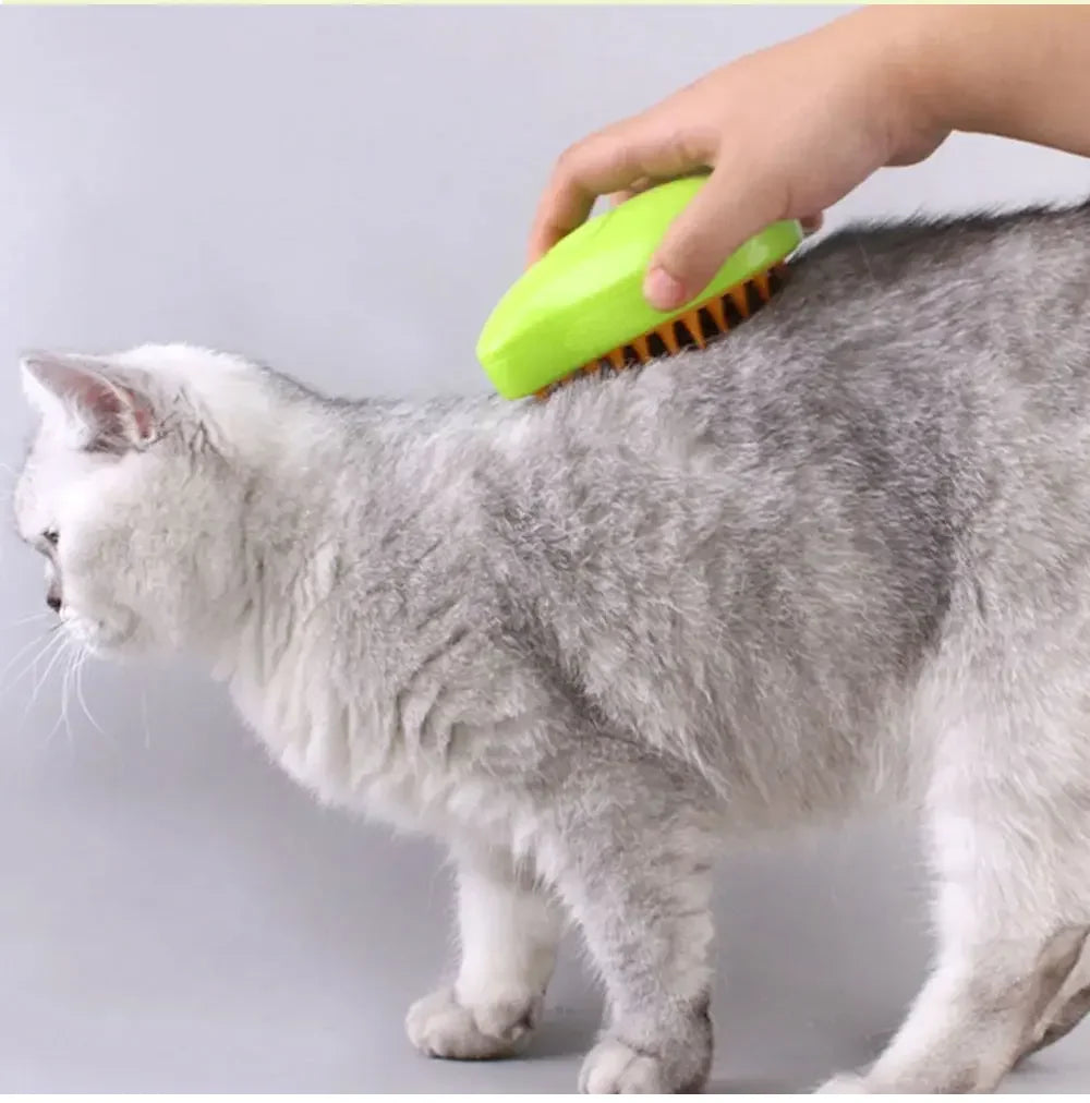 Cepillo Vaporizador 4 en 1 Premium para Perros y Gatos