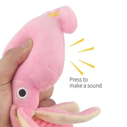 Peluche de Pulpo Interactivo con Cuerdas Dentales y Sonido