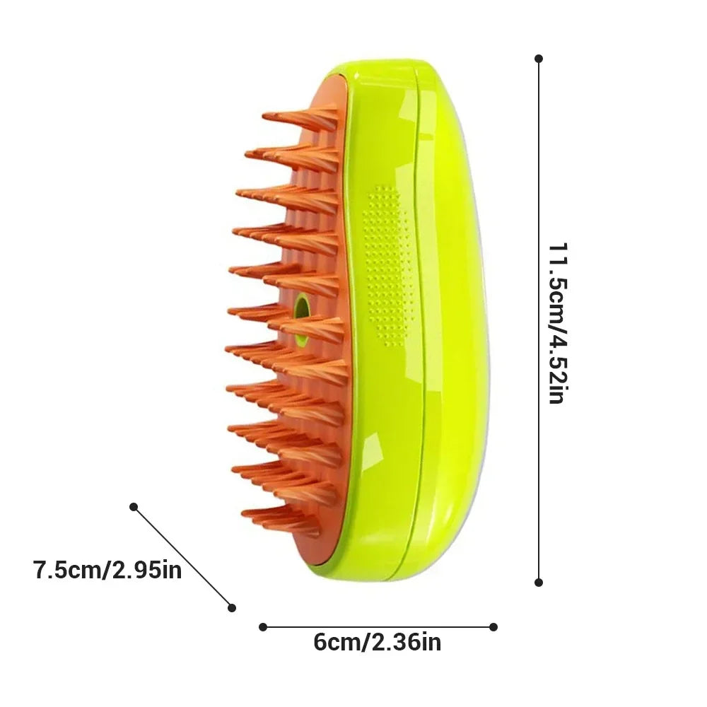 Cepillo Vaporizador 4 en 1 Premium para Perros y Gatos