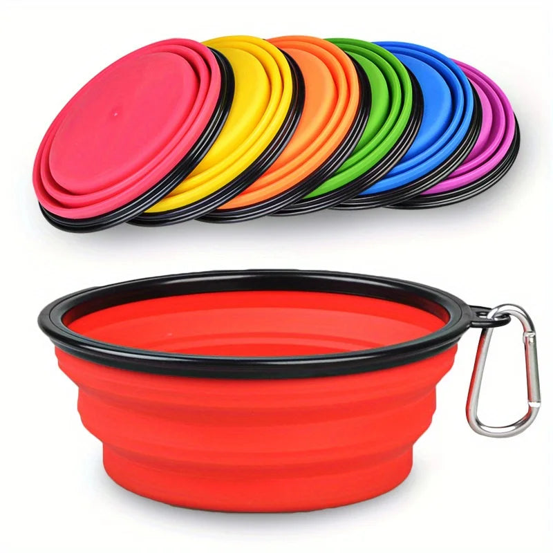Plato Portátil Plegable de Silicona con Mosquetón